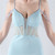 In Stock:Ship in 48 Hours Sexy Blue Spaghetti Straps Beading Party Dress