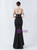 In Stock:Ship in 48 Hours Sexy Black Spaghetti Straps Beading Party Dress