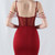 In Stock:Ship in 48 Hours Sexy Burgundy Spaghetti Straps Beading Party Dress