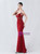 In Stock:Ship in 48 Hours Sexy Burgundy Spaghetti Straps Beading Party Dress