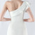  In Stock:Ship in 48 Hours White Mermaid One Shoulder Beading Party Dress