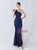  In Stock:Ship in 48 Hours Navy Blue Mermaid One Shoulder Beading Party Dress