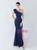  In Stock:Ship in 48 Hours Navy Blue Mermaid One Shoulder Beading Party Dress