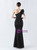  In Stock:Ship in 48 Hours Black Mermaid One Shoulder Beading Party Dress