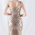 In Stock:Ship in 48 Hours Sexy Gold Sequins Split Beading Party Dress