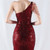 In Stock:Ship in 48 Hours Sexy Burgundy Sequins Split Beading Party Dress