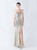 In Stock:Ship in 48 Hours Mermaid Silver Sequins Split Party Dress