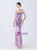 In Stock:Ship in 48 Hours Purple Straps Beading Sequins Party Dress