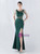 In Stock:Ship in 48 Hours Green Mermaid Split Beading Party Dress