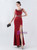 In Stock:Ship in 48 Hours Burgundy Mermaid Split Beading Party Dress