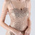 In Stock:Ship in 48 Hours Gold Spaghetti Straps Beading Party Dress