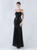 In Stock:Ship in 48 Hours Fashion Black Spaghetti Straps Beading Party Dress