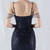 In Stock:Ship in 48 Hours Elegant Black Spaghetti Straps Beading Party Dress