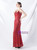 In Stock:Ship in 48 Hours Simple Burgundy Sequins Spaghetti Straps Party Dress