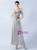 In Stock:Ship in 48 Hours Silver Beading Sequins Straps Party Dress