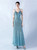 In Stock:Ship in 48 Hours Blue Beading Sequins Straps Party Dress