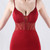 In Stock:Ship in 48 Hours Popular Burgundy Spaghetti Straps Beading Party Dress