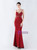 In Stock:Ship in 48 Hours Popular Burgundy Spaghetti Straps Beading Party Dress
