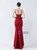 In Stock:Ship in 48 Hours Popular Burgundy Spaghetti Straps Beading Party Dress
