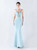 In Stock:Ship in 48 Hours Simple Sky Blue Spaghetti Straps Beading Party Dress