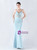In Stock:Ship in 48 Hours Simple Sky Blue Spaghetti Straps Beading Party Dress