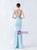 In Stock:Ship in 48 Hours Simple Sky Blue Spaghetti Straps Beading Party Dress