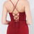 In Stock:Ship in 48 Hours Burgundy Mermaid Spaghetti Straps Split Party Dress