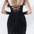 In Stock:Ship in 48 Hours Black Mermaid Sequins Strapless Split Party Dress