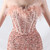 In Stock:Ship in 48 Hours Pink Mermaid Sequins Strapless Split Party Dress