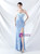 In Stock:Ship in 48 Hours Sky Blue Mermaid Sequins Strapless Split Party Dress