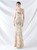 In Stock:Ship in 48 Hours Gold Mermaid Strapless Sequins Party Dress