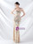 In Stock:Ship in 48 Hours Gold Mermaid Strapless Sequins Party Dress