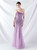 In Stock:Ship in 48 Hours Purple Mermaid One Shoulder Sequins Beading Party Dress