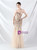In Stock:Ship in 48 Hours Gold Mermaid One Shoulder Sequins Beading Party Dress