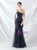 In Stock:Ship in 48 Hours Navy Blue Mermaid One Shoulder Sequins Beading Party Dress