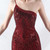 In Stock:Ship in 48 Hours Burgundy Mermaid One Shoulder Sequins Beading Party Dress