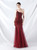 In Stock:Ship in 48 Hours Burgundy Mermaid One Shoulder Sequins Beading Party Dress