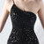 In Stock:Ship in 48 Hours Black Mermaid One Shoulder Sequins Beading Party Dress