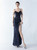 In Stock:Ship in 48 Hours Navy Blue Sequins Straps Beading Party Dress
