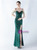 In Stock:Ship in 48 Hours Green Sequins Straps Beading Split Party Dress