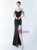 In Stock:Ship in 48 Hours Black Sequins Straps Beading Split Party Dress