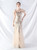 In Stock:Ship in 48 Hours Gold Tulle Sequins Straps Party Dress
