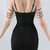 In Stock:Ship in 48 Hours Black Mermaid Spaghetti Straps Lace Party Dress