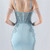 In Stock:Ship in 48 Hours Light Blue Mermaid Spaghetti Straps Lace Party Dress