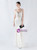 In Stock:Ship in 48 Hours White Mermaid Spaghetti Straps Lace Party Dress