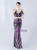 In Stock:Ship in 48 Hours Purple Sequins Straps Beading Party Dress