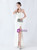 In Stock:Ship in 48 Hours White Mermaid Straps Pleats Party Dress
