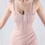 In Stock:Ship in 48 Hours Pink Mermaid Straps Pleats Party Dress