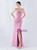 In Stock:Ship in 48 Hours Purple Mermaid Straps Pleats Party Dress