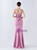 In Stock:Ship in 48 Hours Purple Mermaid Straps Pleats Party Dress